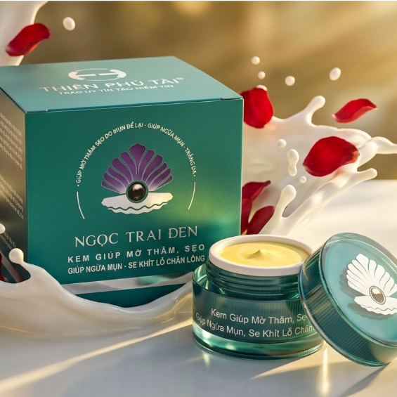Kem Ngọc Trai Đen - Ngừa Mụn, Mờ Thâm, Se Khít Lỗ Chân Lông -  Dưỡng Da Phục Hồi (Xanh)