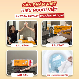 Giấy vệ sinh Silkwell Sếu không lõi 12 cuộn 4 lớp mềm mịn không tẩy trắng hàng chính hãng cao cấp