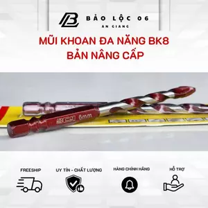 { Bản Nâng Cấp } Mũi Khoan Đa Năng BK8 Xuyên Gạch Bóng Kiếng,Không Nứt,Không Trượt,Tường Gạch