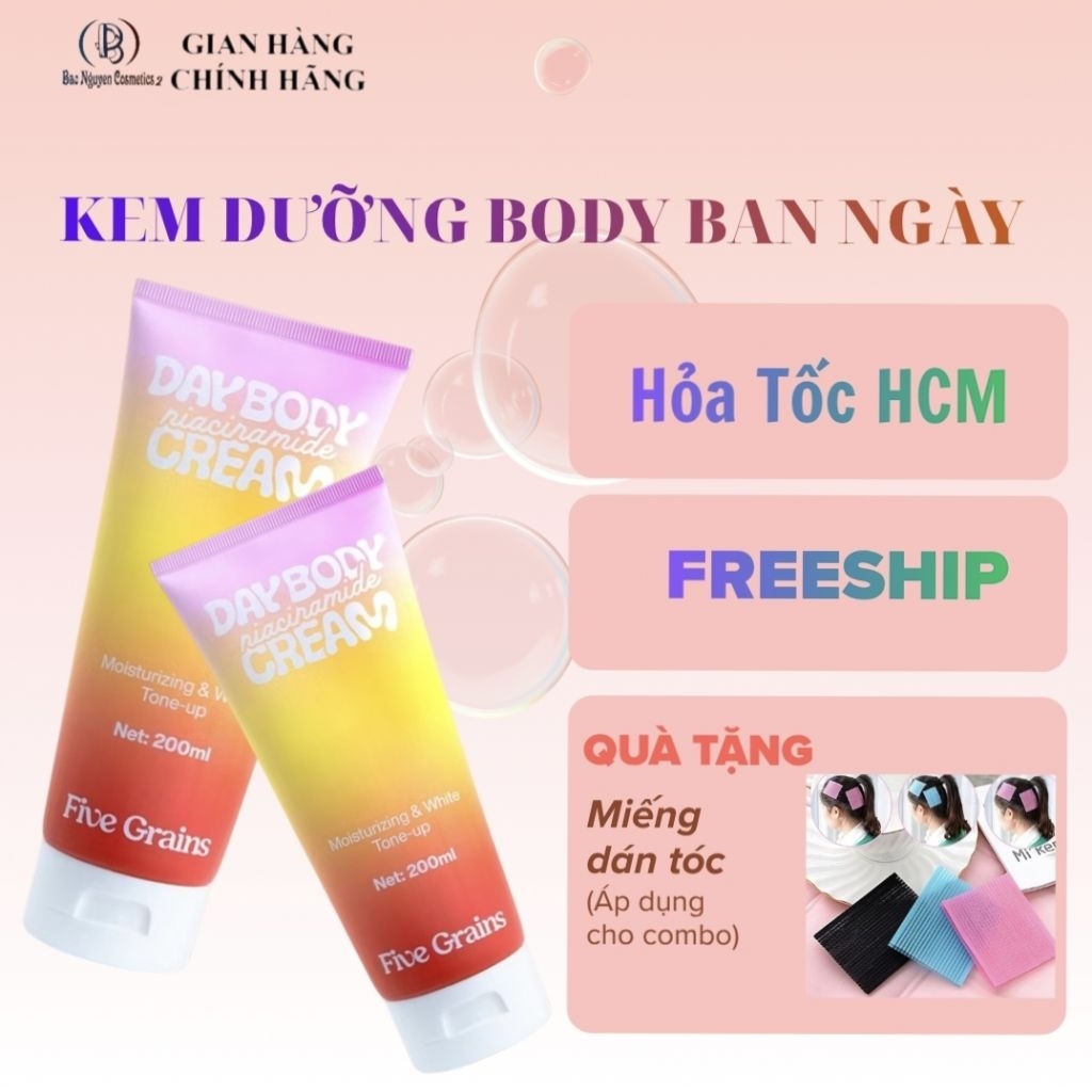 Kem Dưỡng Body Ban Ngày Five Grains-200ml , dưỡng trắng da Niacinamide ...