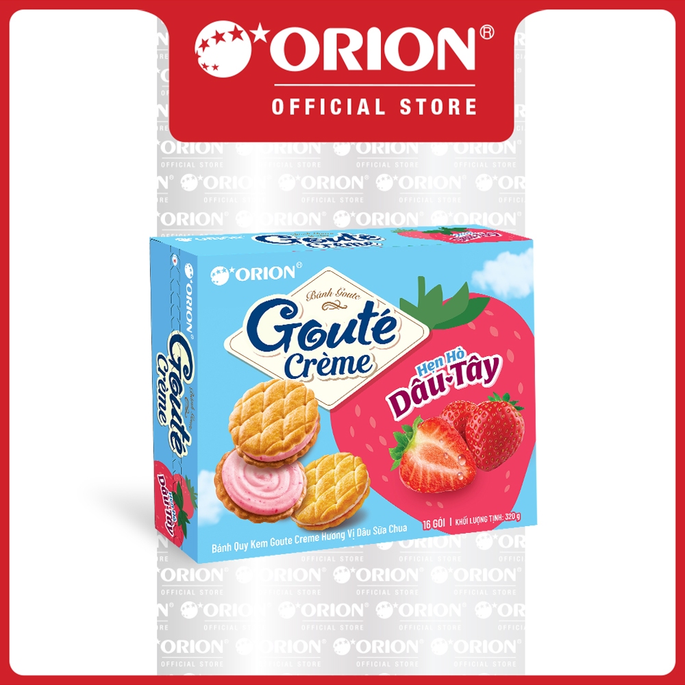 Combo 2 Hộp Bánh Goute Creme Dâu (16 Gói/Hộp)