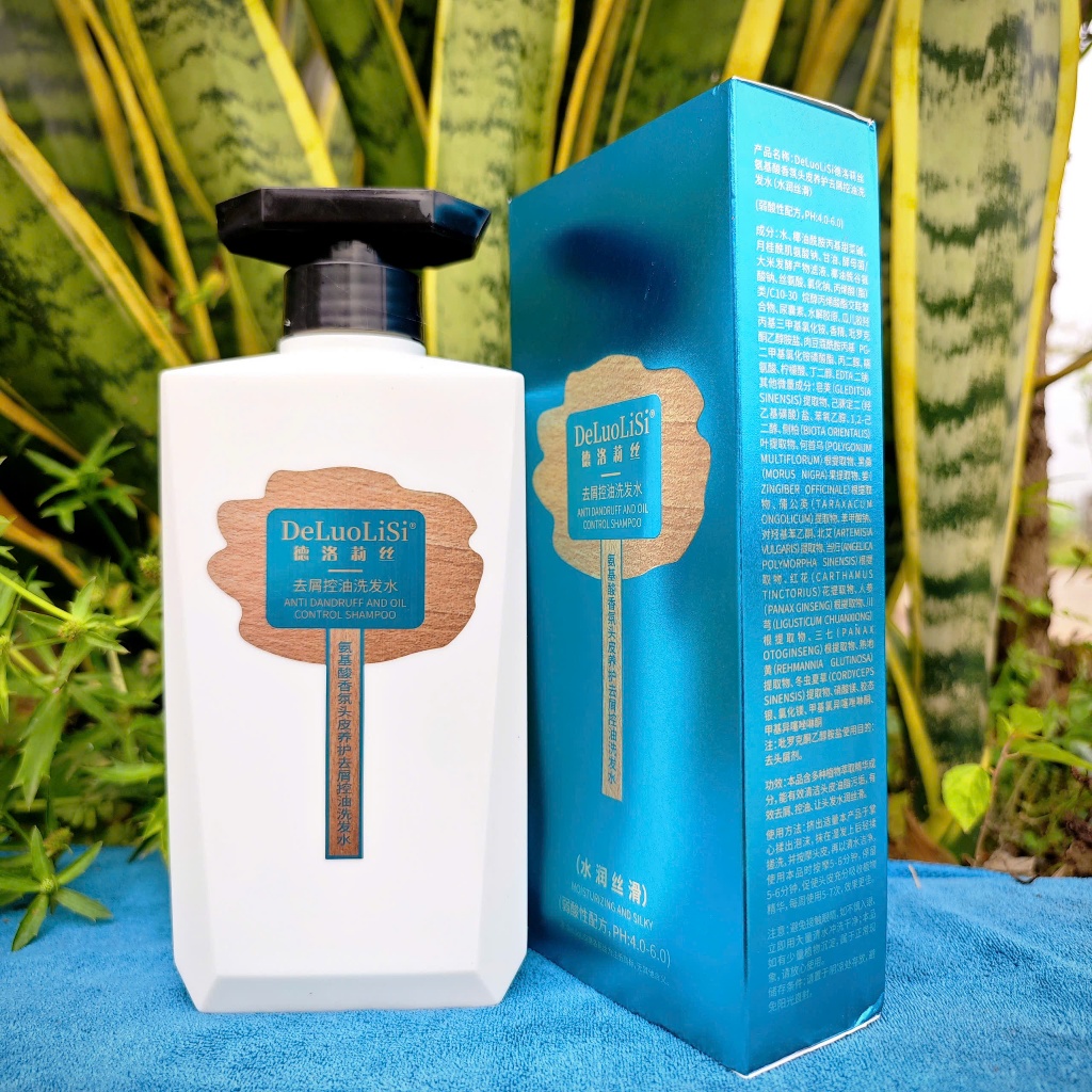 ​Dầu Gội Thảo Mộc DeLuoLiSi 480ml Trắng - Hàng VIP Nội Địa. Làm Sạch & Cấp Ẩm Suôn Mượt