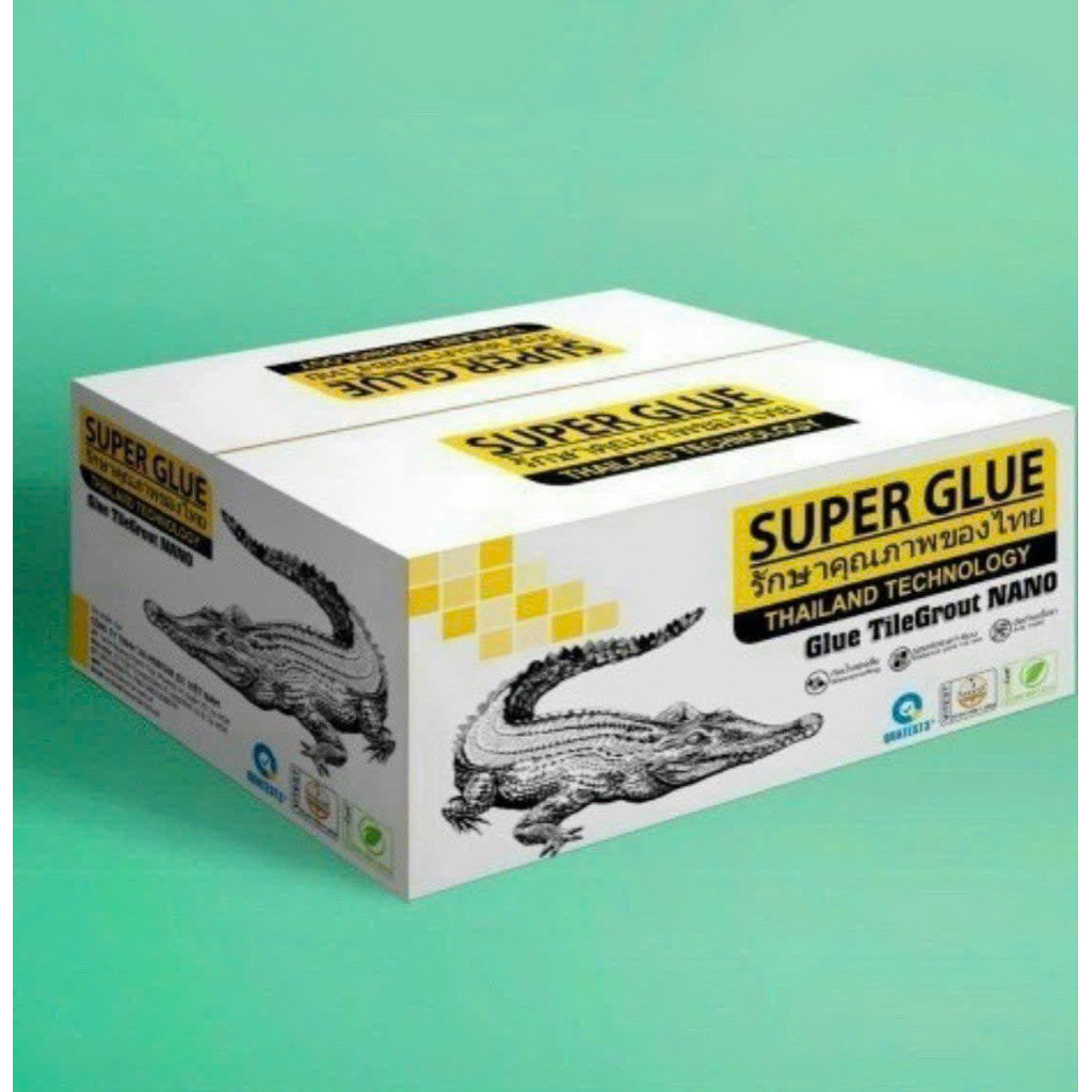 Keo Chà Ron SUPER GLUE Con Cá Sấu gói 1kg - Dùng trét ron gạch men