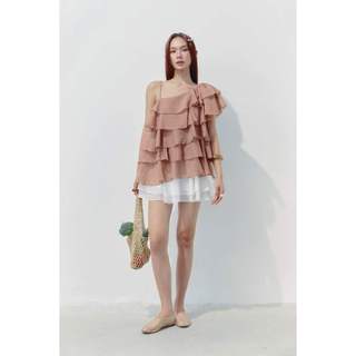 [New4] Áo Cloudy Layer One Shoulder Mini, Chất Vải Thoải Mái, WKI110, SOME HOW STORE