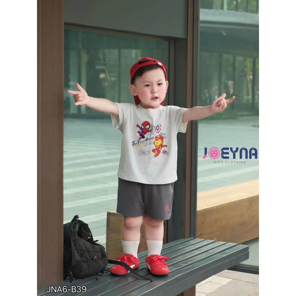Set bộ cộc Joeyna B39 iron man cho bé 8-24kg
