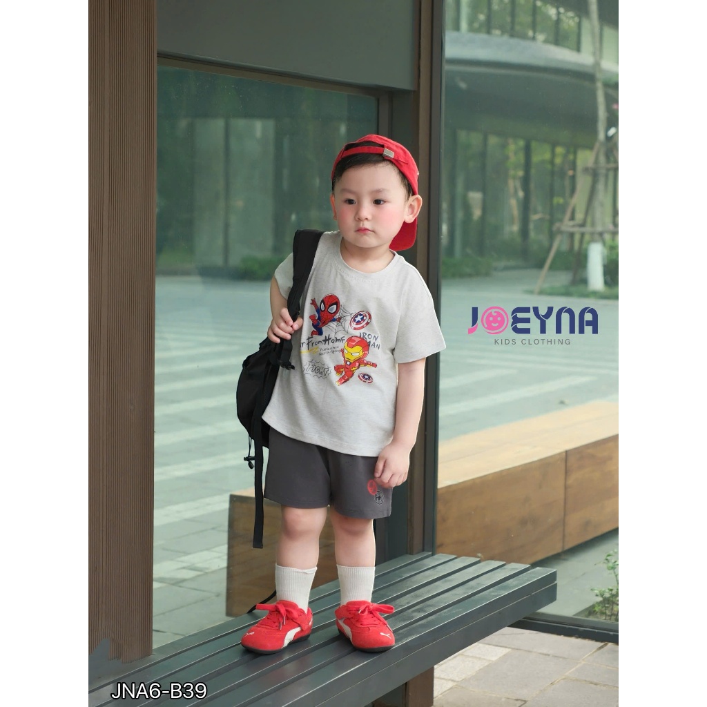 Set bộ cộc Joeyna B39 iron man cho bé 8-24kg