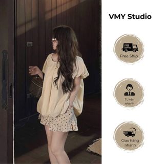 VMY Studio - Set quần áo bộ chấm bi vải mềm không nóng diện đi chơi, đi biển trẻ trung nữ