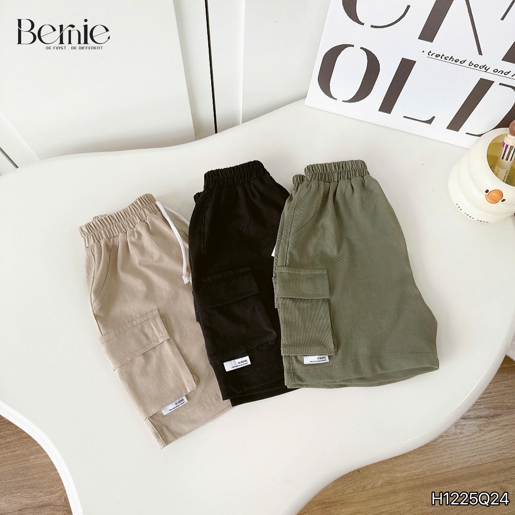 Quần cotton túi hộp thể thao khoẻ khoắn, quần cotton mềm fom đẹp cho bé