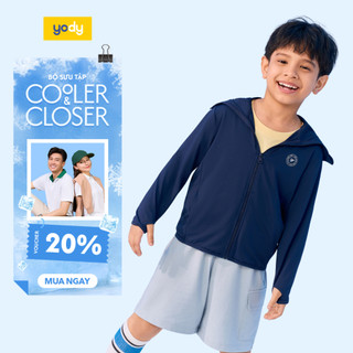 [COOLER & CLOSER] Áo khoác chống nắng trẻ em YODY basic bảo vệ da bé cản tia UV, nhẹ mát, thoải mái KCSJ26A002