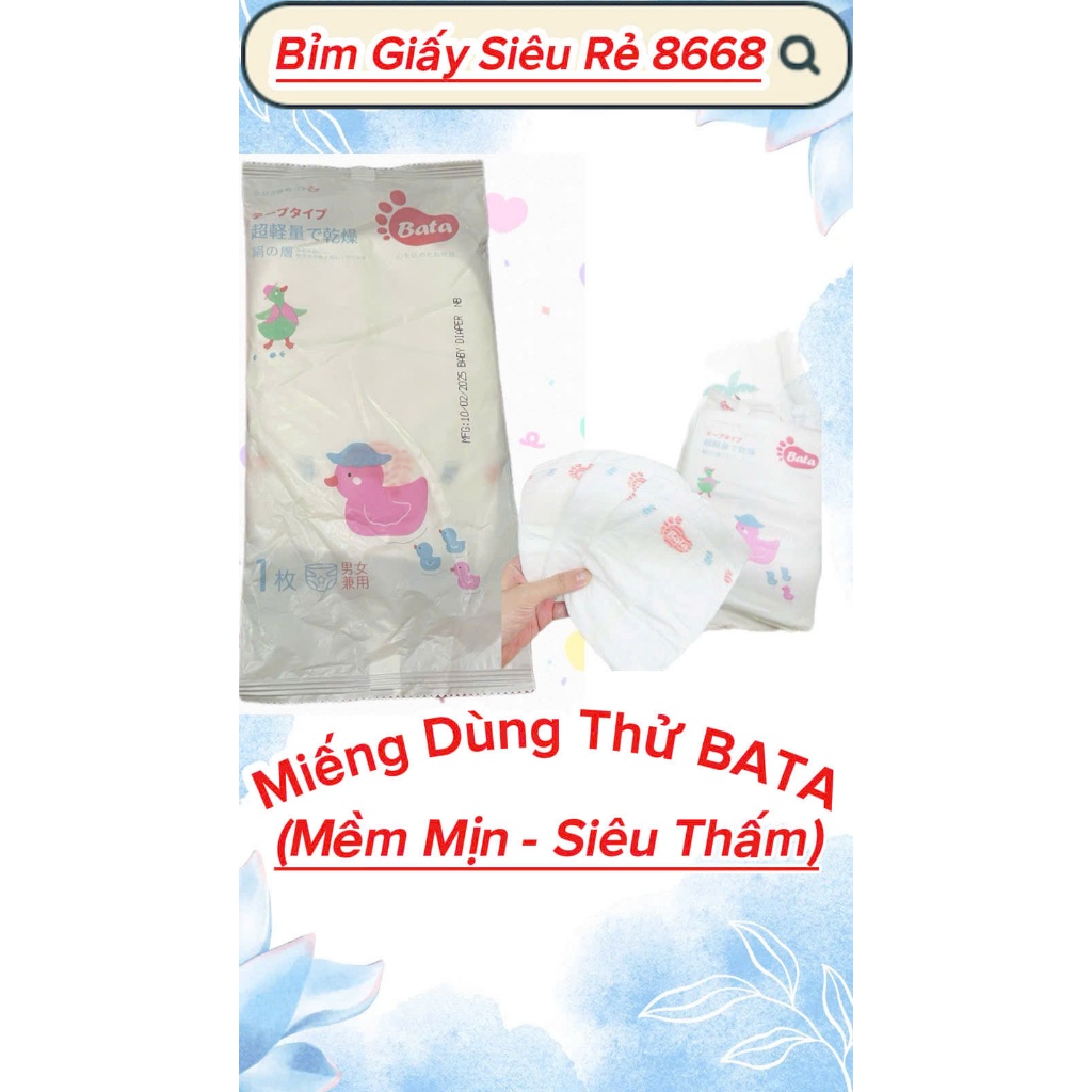 MIẾNG DÙNG THỬ BATA Mềm Mại - Thoải Mái - Chống Tràn ( 10 Miếng Đủ SIZE )
