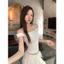 Áo Thun Nữ Trễ Vai – Dáng Ôm Croptop Viền Bèo Hàn Quốc, Áo Sexy Ngọt Ngào Tôn Dáng Đi Chơi Mùa Hè