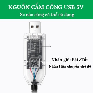 Bộ 2 Đèn Mắt Quỷ LED USB 5V Devil Eye - Trang Trí Xe Tải, Xe Hơi, Kính Chắn Gió Trước Và Sau