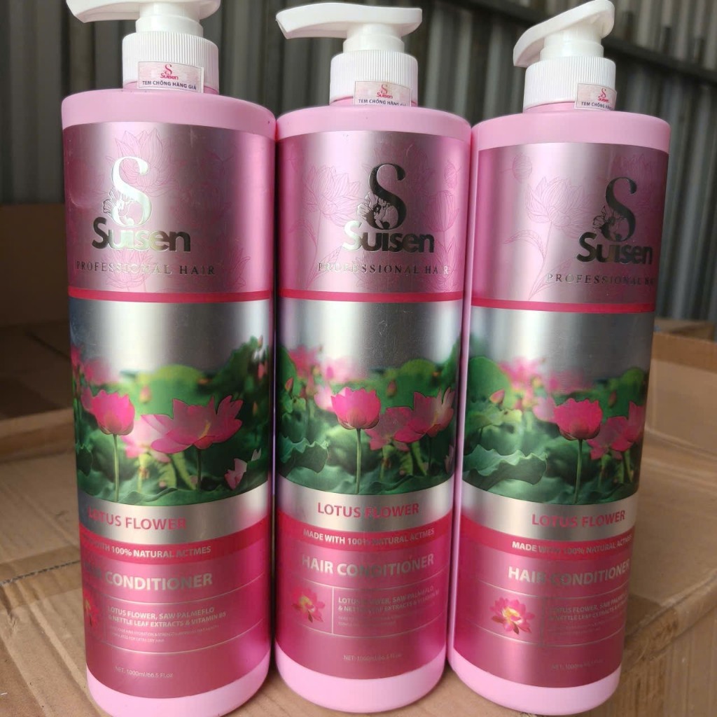 Dầu Xả Suisen Lotus Flower 1000ml Hương Hoa Sen - Dưỡng Tóc Mềm Mượt Phục Hồi Tóc Hư Tổn Chính Hãng