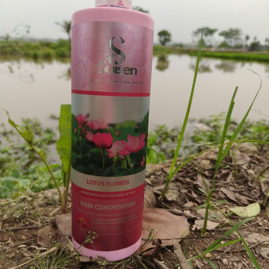 Dầu Xả Suisen Lotus Flower 1000ml Hương Hoa Sen - Dưỡng Tóc Mềm Mượt Phục Hồi Tóc Hư Tổn Chính Hãng