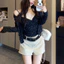 Set Áo Nữ 2 Món Hoa Nhí – Áo Khoác Cardigan + Áo 2 Dây Sexy, Phong Cách Hàn Quốc Ngọt Ngào Quyến Rũ