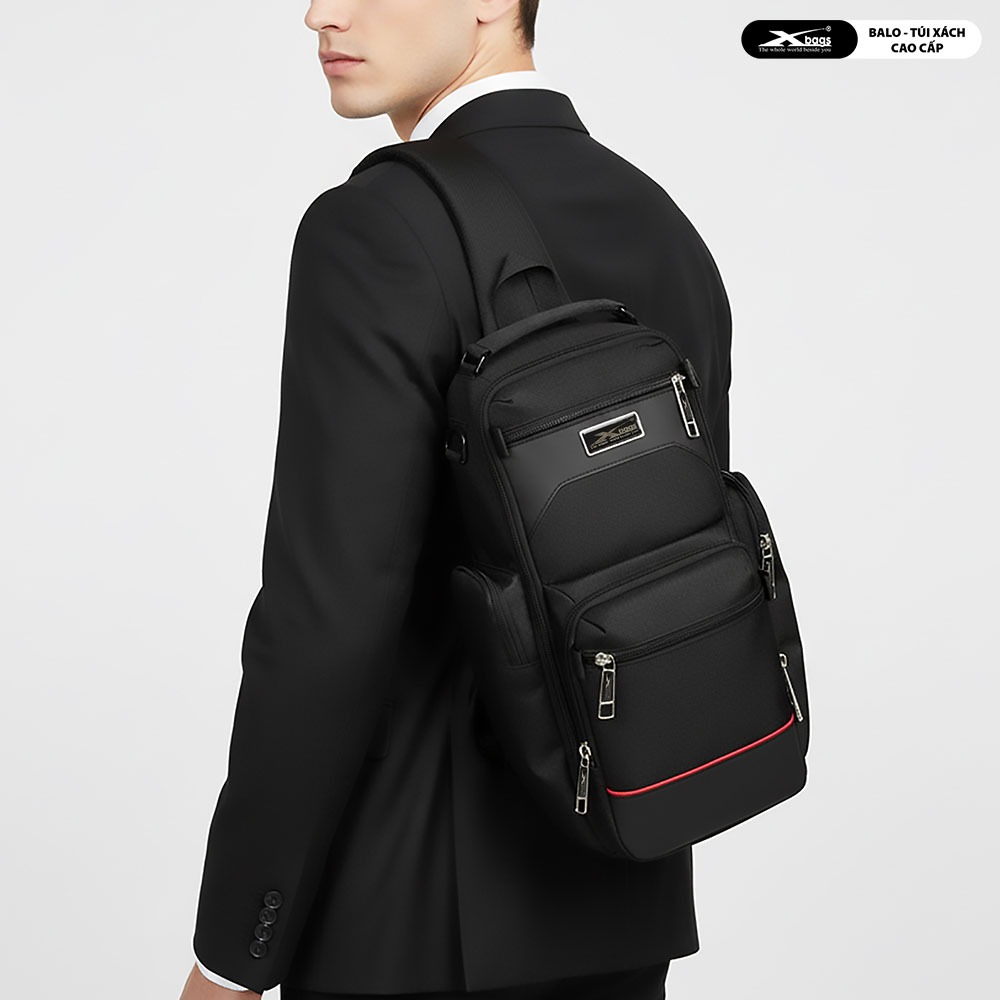 Túi Đeo Chéo Cao Cấp Chống Nước Xbags Apex XB 9103 Màu Đen – Nhiều Ngăn, Sang Trọng, Cá Tính!