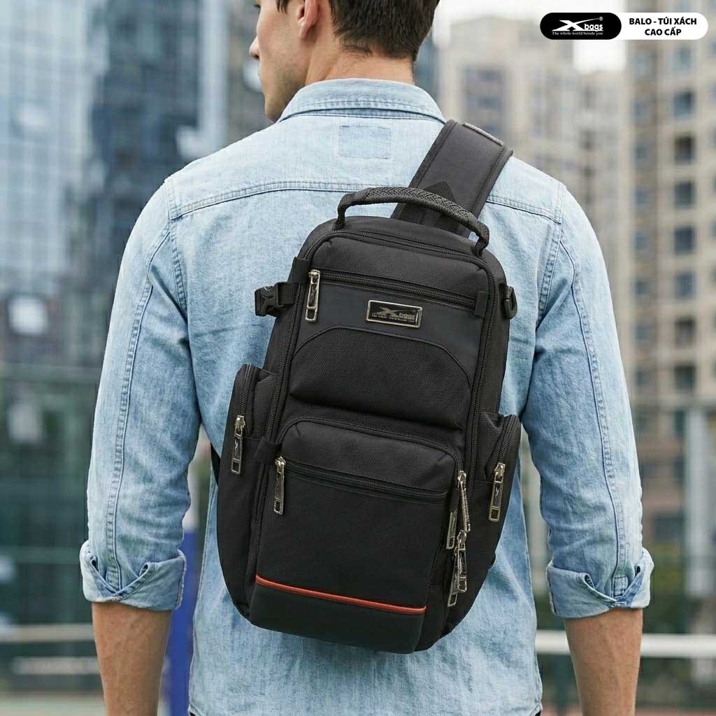 Túi Đeo Chéo Cao Cấp Chống Nước Xbags Apex XB 9103 Màu Đen – Nhiều Ngăn, Sang Trọng, Cá Tính!