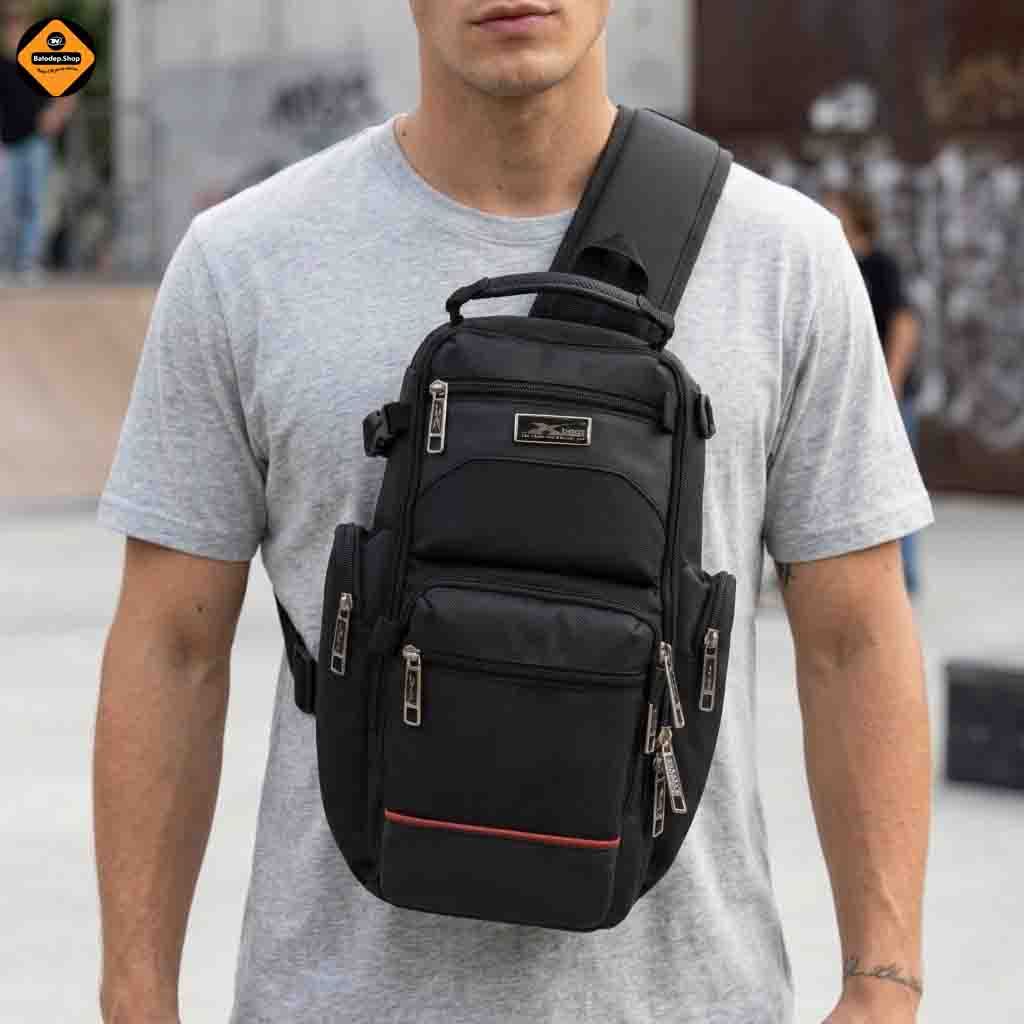 Túi Đeo Chéo Xbags Apex XB 9103 Cao Cấp Màu Đen – Thiết Kế Cá Tính, Nhiều Ngăn, Bền Đẹp, Cực Chất!