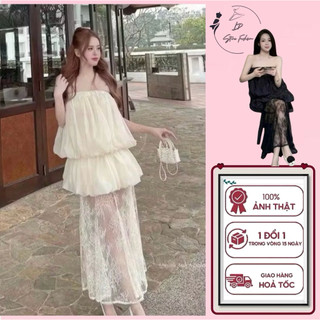 Set Áo Quây Tơ 2 Tầng Mix Chân Váy Ren Đuôi Cá Thiết Kế Sang Trọng Đi Chơi Dự Tiệc Ăn Cưới Sang Chảnh Ld_Store Fashion
