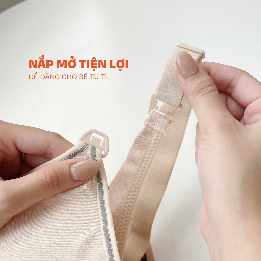 Áo lót bầu A1 không gọng chống chảy sệ có nút tháo thuận tiện, nâng đỡ tốt giữ dáng sau sinh  by L'AMME