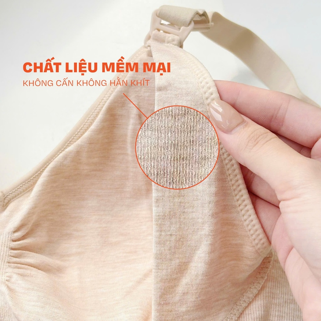 Áo lót bầu A1 không gọng chống chảy sệ có nút tháo thuận tiện, nâng đỡ tốt giữ dáng sau sinh  by L'AMME