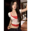 Áo Thun Nữ Cổ V Ôm Body Phong Cách – Áo Ngắn Tôn Dáng, Style Ngọt Ngào Sexy, Mặc Lẻ Hoặc Layer
