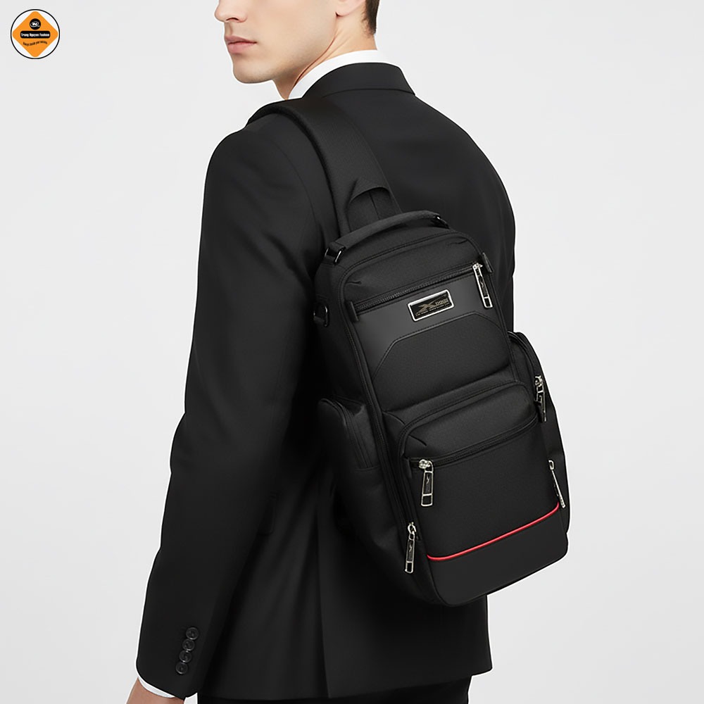 Túi Đeo Chéo Nam Cao Cấp Xbags Apex XB9103 Màu Đen Chống Nước, Nhiều Ngăn, Sang Trọng, Đeo Cực Chất!