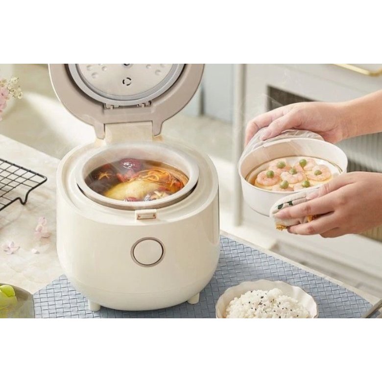 Nồi Cơm Điện Bear 1.5L DFB-C40K6 (RC-4H40E) - 800W, Chống Dính 5 Lớp, Đa Năng - Hàng Chính Hãng
