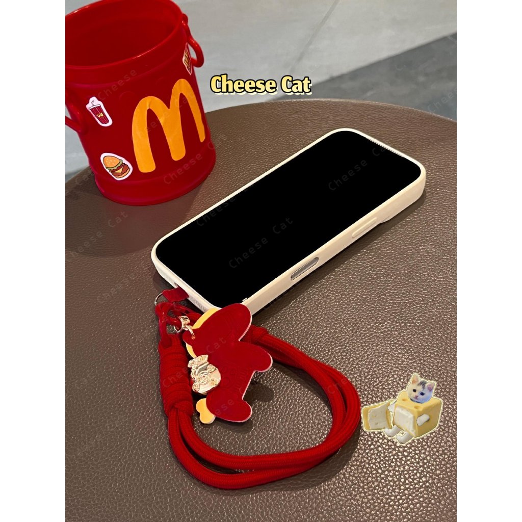 Dây buộc + giá đỡ điện thoại tráng gương bằng da + ốp lưng iPhone thêu hình chú ngựa con cho iPhone 13 12 11 14 15 16 17