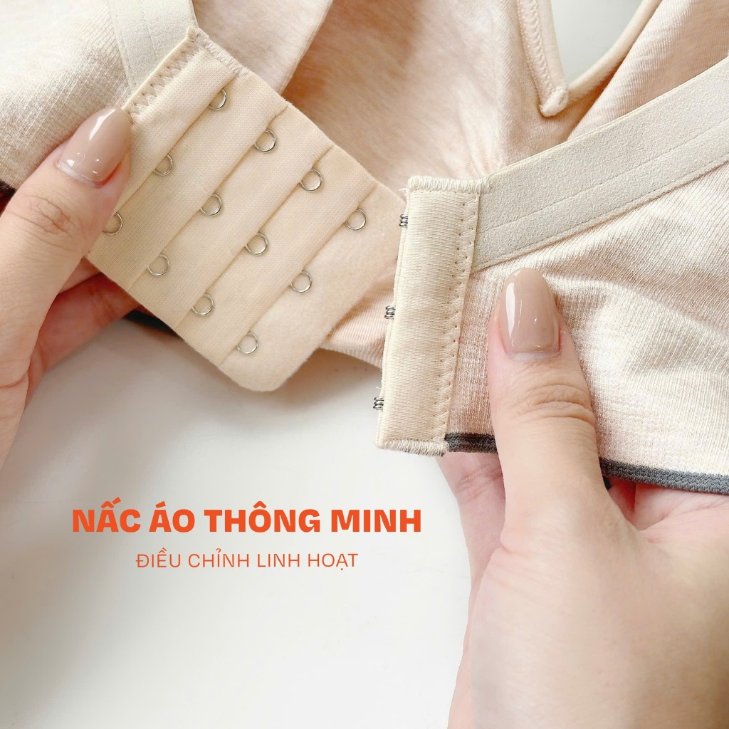 Áo lót bầu A1 không gọng chống chảy sệ có nút tháo thuận tiện, nâng đỡ tốt giữ dáng sau sinh  by L'AMME