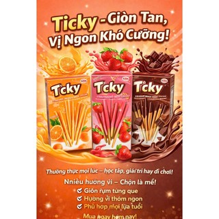 SỈ - Lốc 12 +1 hộp bánh que Ticky Thái Lan