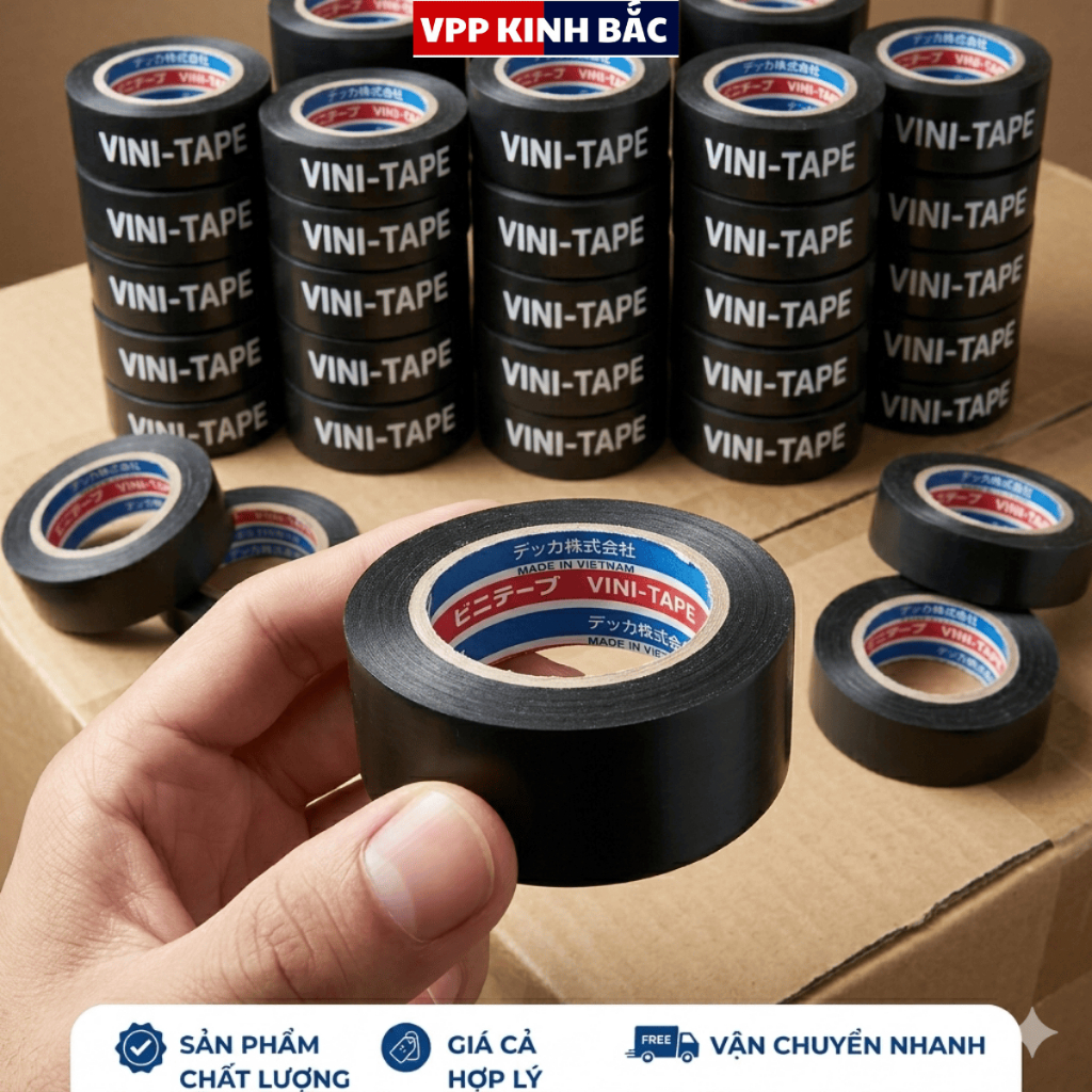 3 cuộn Băng Dính Điện PVC Cách Điện Chuyên Dụng Dài 3m.