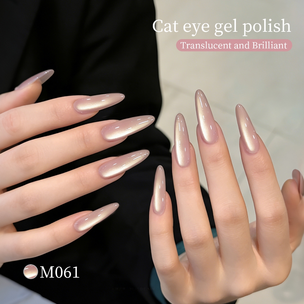 XEIJAYI 10ml - Sơn móng tay Peach Gold Cat's Eye Gel, thích hợp cho các tiệm làm móng và mọi mùa.