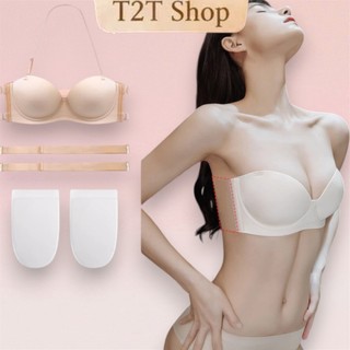 T2T Áo Cúp Ngực Có Gọng Đệm Dày 3cm Chống Tụt Nâng Đẩy Ngực Tự Nhiên