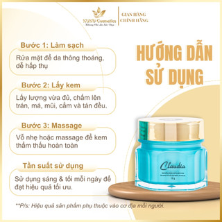 [CHÍNH HÃNG] Kem Dưỡng trắng da, Ngừa nám, Giữ ẩm, Ngừa lão hóa da Claudia 10g, 15g
