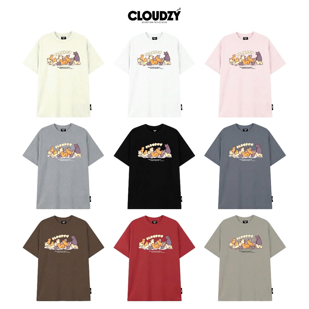 Áo phông nữ unisex tay lỡ thun nam basic form rộng Cloudzy local brand teen cổ tròn oversize MEOW
