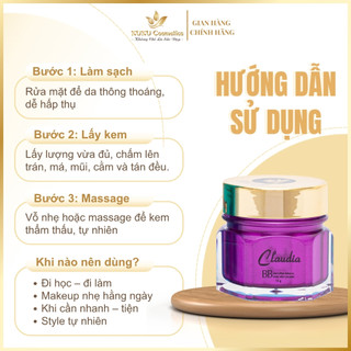 BB Cream Cấp ẩm, Kem lót hỗ trợ Makeup, Nâng tông nhẹ Claudia