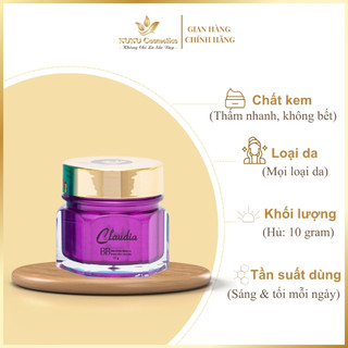 BB Cream Cấp ẩm, Kem lót hỗ trợ Makeup, Nâng tông nhẹ Claudia