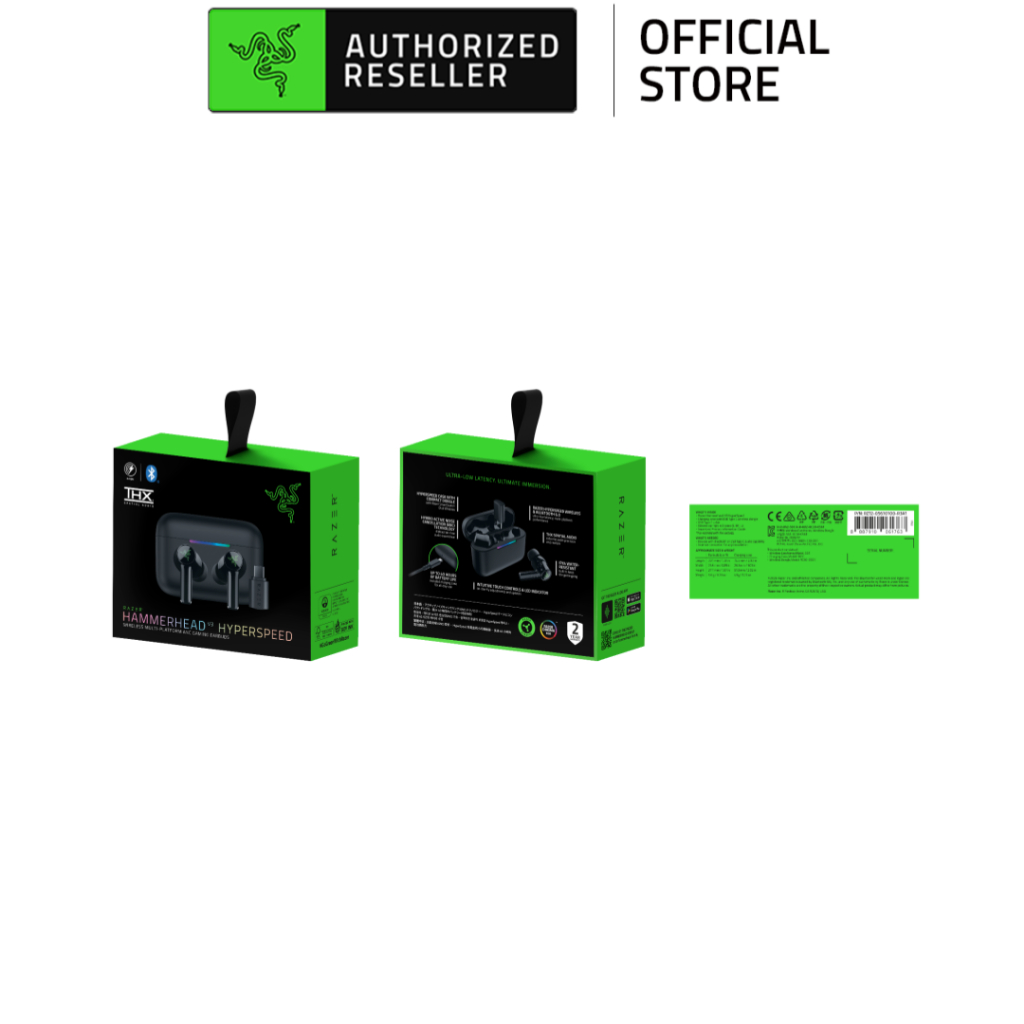 Tai Nghe Gaming Razer Hammerhead V3 HyperSpeed | 2,4GHz & BT 6.0 | ANC | Hộp Sạc+Dongle | Pin 40h | 7.1 @PC | IPX4 | BigBuy360 - bigbuy360.vn
