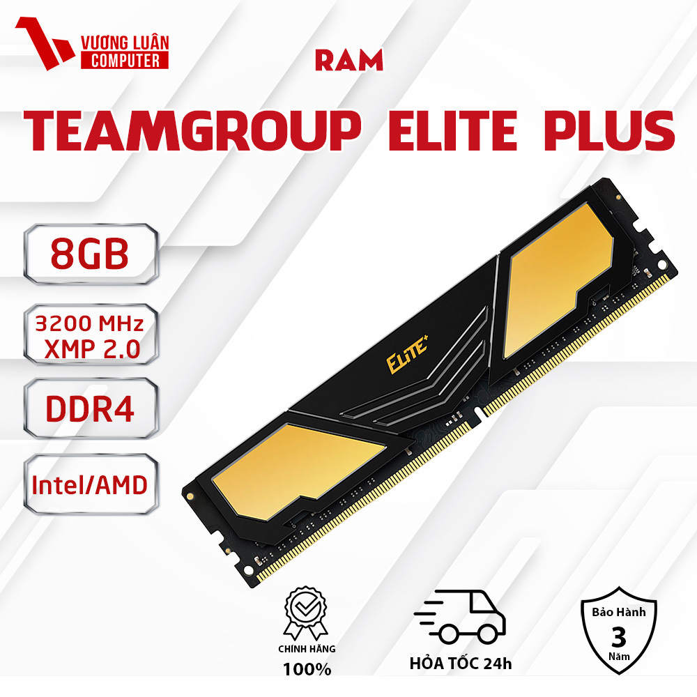 RAM TEAMGROUP TEAM ELITE PLUS D4 8GB 3200 chính hãng FULL. VAT