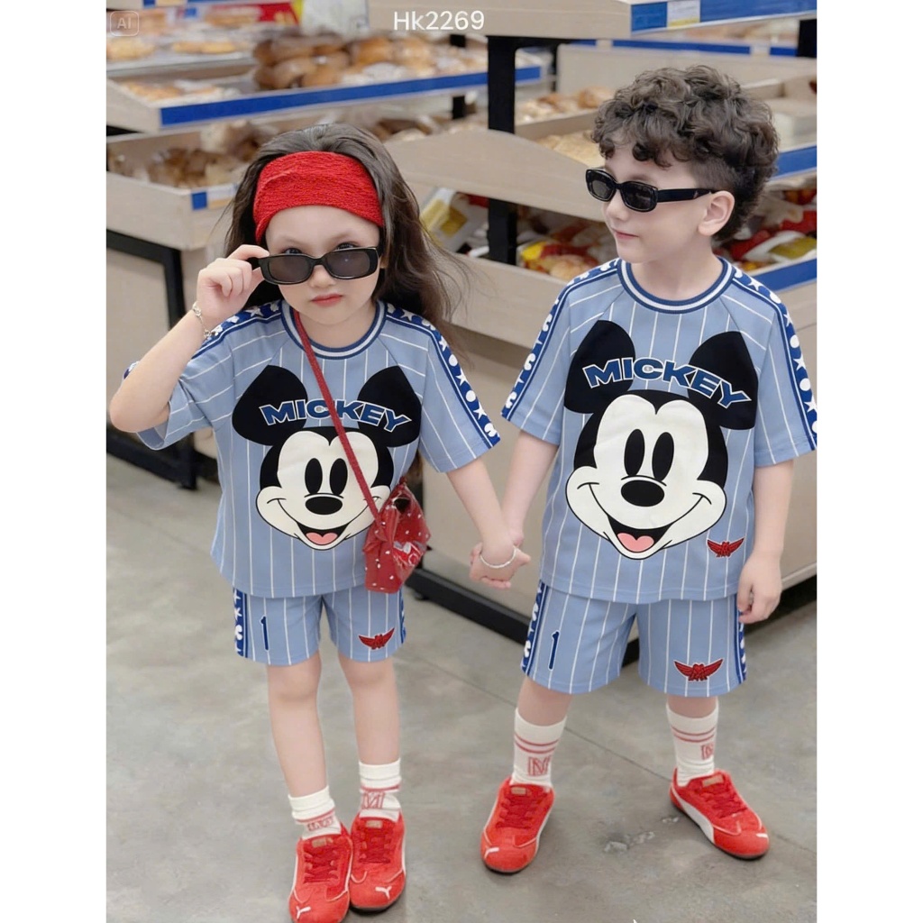 BỘ THỂ THAO MICKEY RACING – PHONG CÁCH STREETWEAR NĂNG ĐỘNG CHO BÉ
