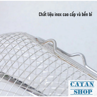Rổ Inox Hình Oval Cao Cấp Rổ Rửa Trái Cây Rau Củ Quả Ráo Nước Khay Đựng Đồ Chiên Ráo Dầu Tiện Lợi