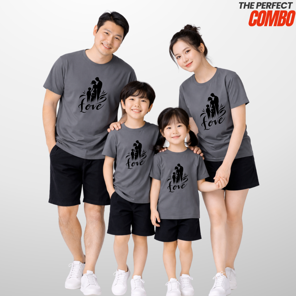 Áo Thun Gia Đình Cotton In Hình Family – Set Áo Gia Đình Đi Chơi, Du Lịch F772 | JJ Kids Fashion