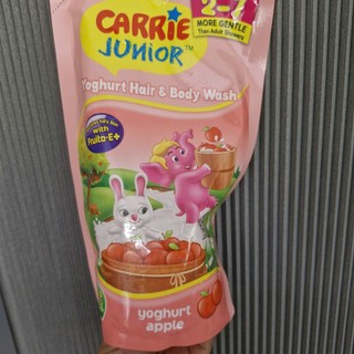Combo 2 Túi Sữa Tắm Gội cho bé Carrie Junior Yoghurt hương Táo 380g-Hàng Khuyến Mãi
