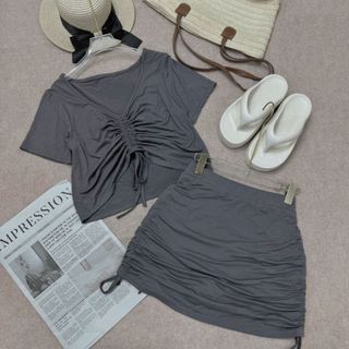 Set Quần Áo Đi Biển Đi Du Lịch NHỎ CLOTHING Bigsize Chất Vải Cotton Mềm Min,Mặc Là Mát Phong Cách Xinh Xắn SET28