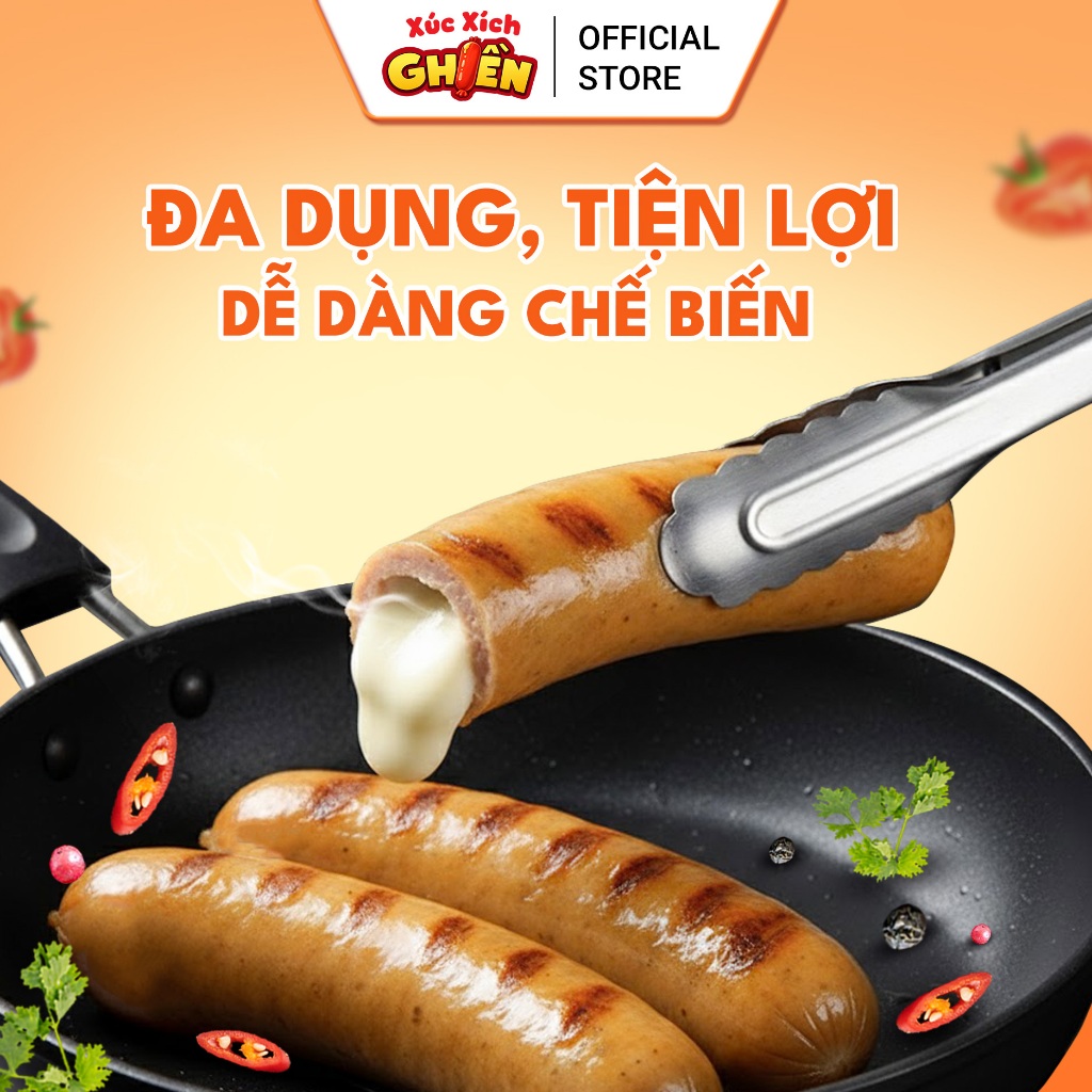 Xúc Xích Ức Gà Lõi Nhân Phô Mai Dẻo S2 Vietinter Foods (Gói 500g)