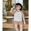Bộ cotton hoạ tiết cho bé, bộ thun basic cổ tròn bé trai cá tính