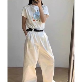 Áo Baby Tee Cổ Tròn Phối Họa Tiết Hình Người Kẻ Xanh Trẻ Trung Sành Điệu Chất Liệu Cotton Mùa Hè Thoáng Mát Mền Mịn
