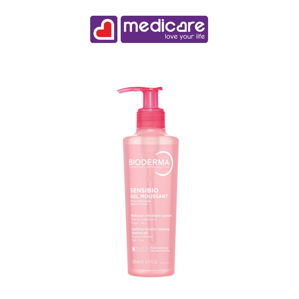 Gel rửa mặt Bioderma tạo bọt sensibio dành cho da nhạy cảm 200ml