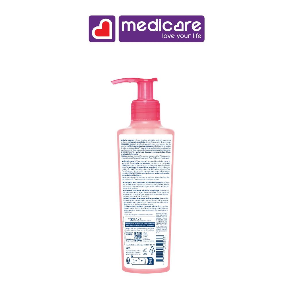 Gel rửa mặt Bioderma tạo bọt sensibio dành cho da nhạy cảm 200ml